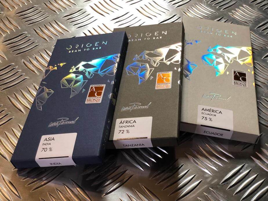 Tabletas chocolate bean to bar de Origen Lleida