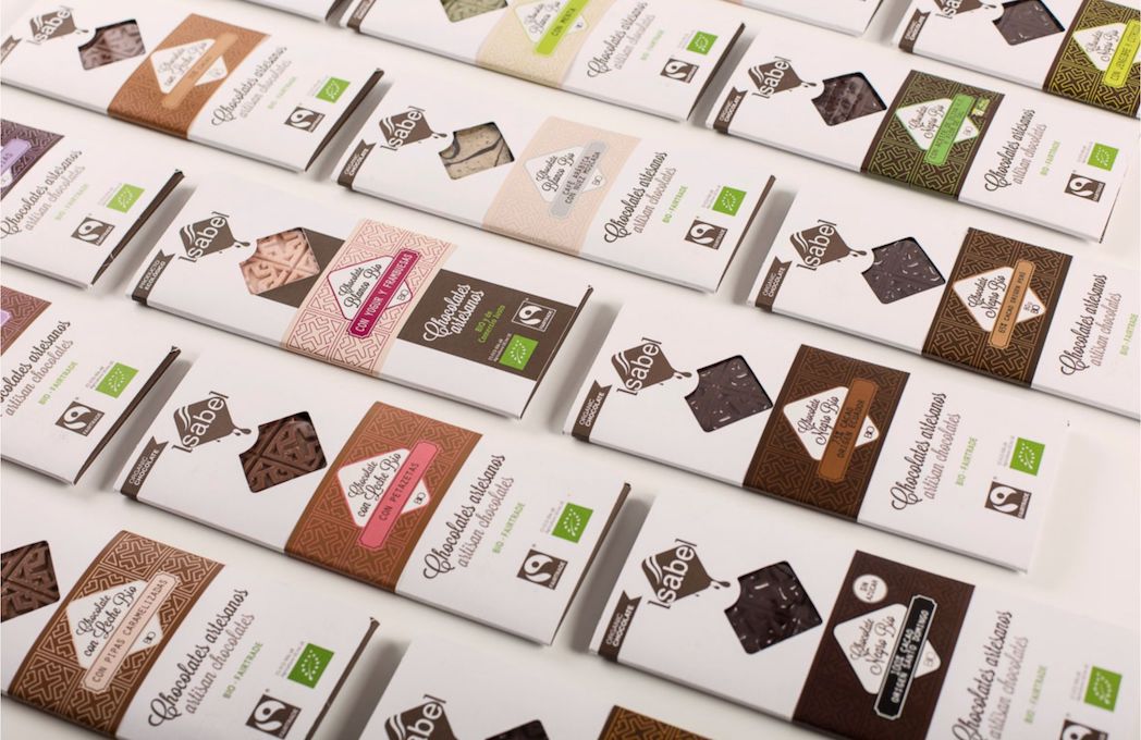 tabletas de chocolate bean to bar de Chocolates Artesanos Isabel